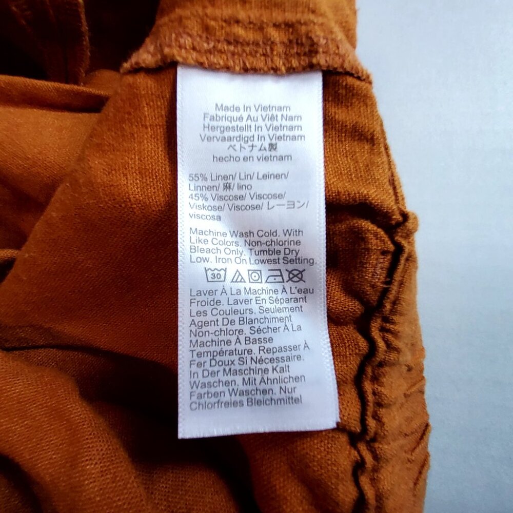 J.Crew Womens Rust Orange Linen Blend Shorts Size 2X Summer Casual Lightweight - Picture 9 of 12